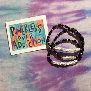 Powerless Over Addiction Bracelet Set